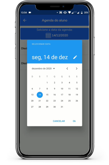 Agenda digital para alunos, visualização de atividades em tempo real.